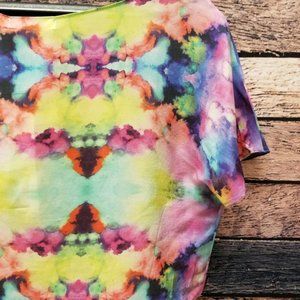 Millau Silk Watercolor Dyed Crop Top